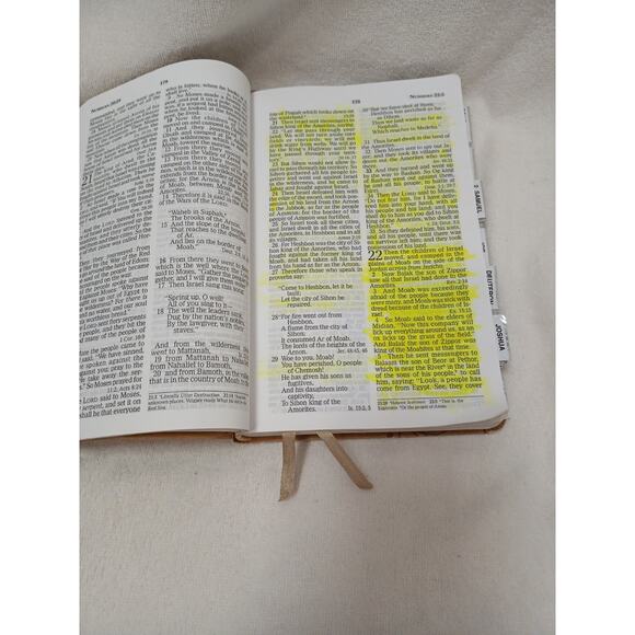 2006 NKJV The Holy Bible Large Print Personal Size Reference Leather Tabs Ribbon - Picture 12 of 16